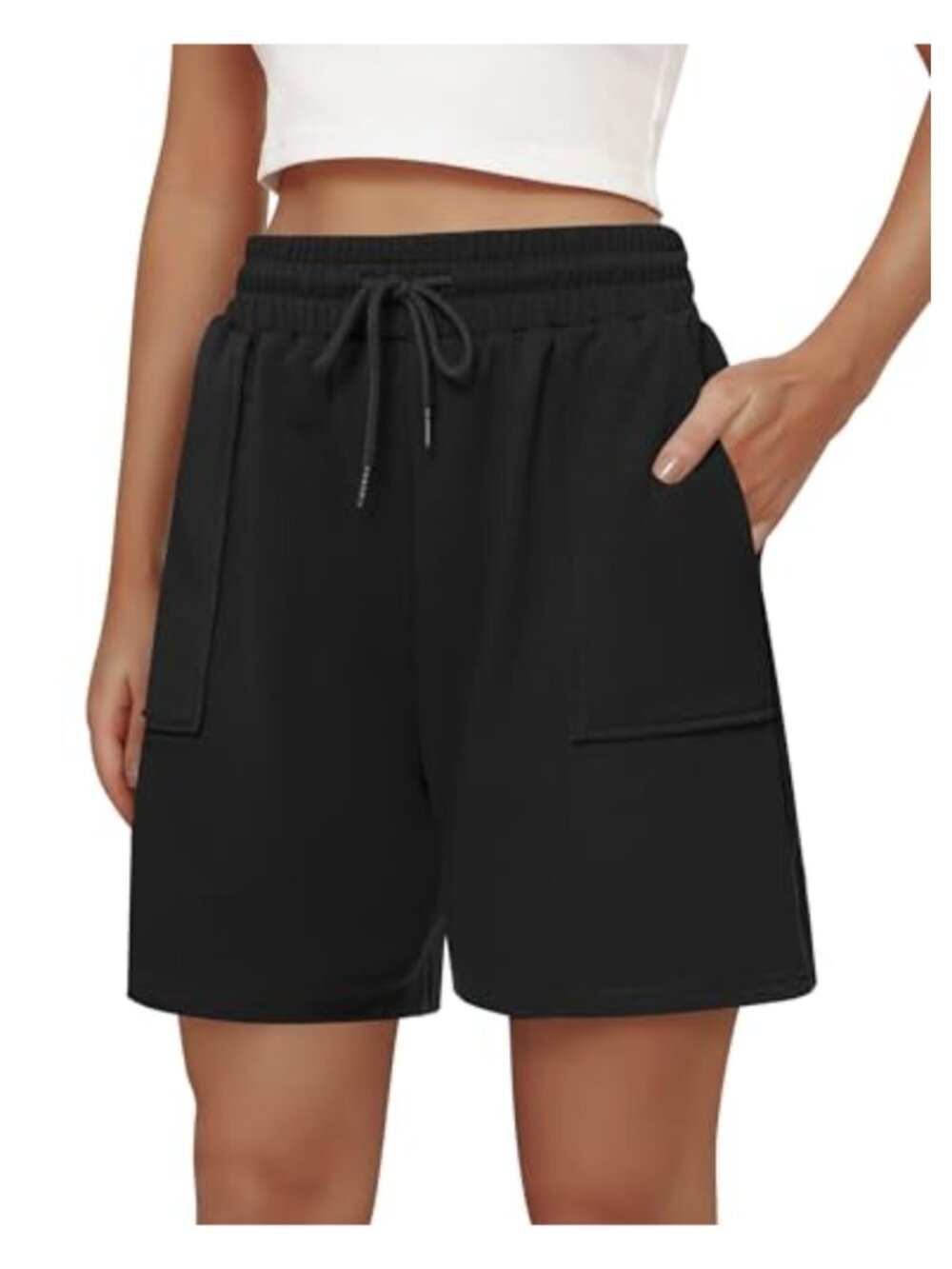 Cowasto Womens Cotton Sweat Shorts Athletic Casual Lounge Running Pockets